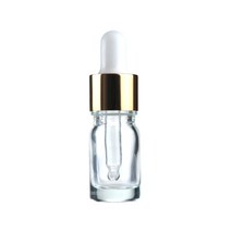바른용기 투명 스포이드공병 유리 용기 [골드/화이트], 50ml, 1개