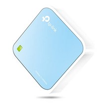 TP-Link TL-WR802N N300 WLAN 나노 라우터(휴대용 액세스 포인트 TV 어댑터 중계기 라우터 클라이언트 300Mbit/s(2.4GHz) 미디어 FTP 서버) 파란색/흰색 -13491, WiFi 부스터와 번들