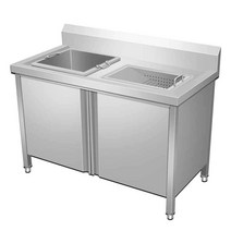 스테인리스 잔반 처리대 식당 음식물 쓰레기통 선반, K 옵션 이미지 참조