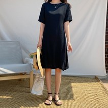 아모르데이 루리 미니 플레어 라운드 반팔 원피스