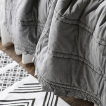 [벨라이프] 러플 피그먼트 누비이불 그레이 SS