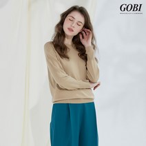 [런칭가159000원]고비(GOBI) 실크 캐시미어 라운드넥 홀가먼트 풀오버