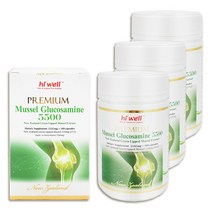 굿소일직구 Hiwell 프리미엄 홍합 글루코사민 5500mg 540캡슐, 뉴질랜드 천연 초록입홍합 추출물 함유