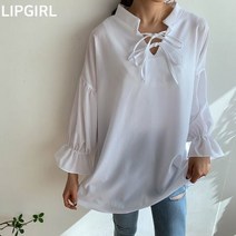 립걸오로라 셔링 블라우스