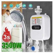 순간온수기 즉열식 자동온열 수도꼭지3초 전기 순간 온수기 3500W 욕실 주방 탱크리스 온도 디스플레이, 한개옵션0