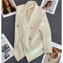 여성 정장 자켓 블레이져 벨벳 여자 겨울 마이 검정 캐주얼 블 더블 브레스트 재킷 어 버전 순수한 색상 느슨한 패션 재킷 사무실 숙녀 탑스