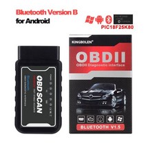 ELM327 V1.5 자동차 코드 리더 BT WiFi ELM 327 PIC18F25K80 칩 OBDII 진단 도구 iPhone/Android PK ICAR2 OBDSCAN 스캐너, 협동사, 블루투스 버전 B
