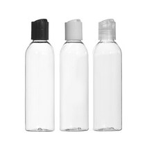 프레스캡 120ml 150ml 200ml 250ml 300ml 500ml 똑딱이캡 공병 화장품, 200ml투명 검정캡, 1개