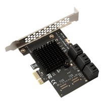 SA3112J PCIE 어댑터 12 포트 PCIExpress X1SATA 3.0 확장 카드 6GBps 고속 X4 X8 X16 추가, 6 Port
