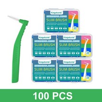 치면착색제 교정용왁스 치과용 고리 유아 아기치실 치과 교정기 용 100 단위 실리콘 부드러운 치간 브러시 치아 사이 청소 교정 교정기 청소 brosse interdentaire, 100개 0.8mm