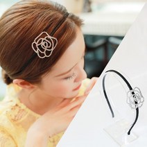 MISS21 미티니 큐빅 장미 헤어밴드 머리띠 (hb1585)