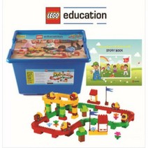 레고에듀케이션 9077 듀플로 브릭러너 도로 레일 바퀴 라운드 60개모형 스토리북 제공