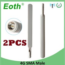 공유기 안테나Eoth4G lte 안테나 5dbi SMA 수 커넥터 플러그 화웨이 라우터 외부 리피터 무선 모뎀 1 2 개, 04 2pcs white