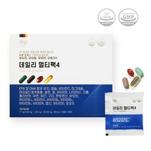 미쁨생활건강 데일리 멀티팩4 멀티비타민 미네랄 아이오딘 종합비타민 요오드 루테인 오메가3 건강기능식품 식약처인정 30포, 1통