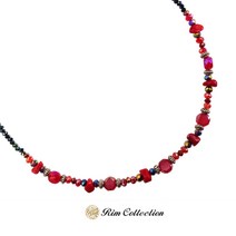 림컬렉션 산호자갈 크리스탈 실버925 목걸이 / 수제주얼리 / 원석악세사리