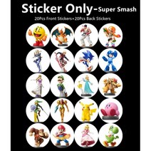 20Pcs NFC Ntag215 코인 태그 키 13 56MHz NTAG 215 카드 라벨 RFID 초경량 레이블 Tagmo 용 25mm 직경 원형 상자, Super Smash Sticker