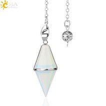 CSJA-다각적 천연 크리스탈 진자 다우징 펜듈럼, G