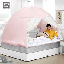 다샵 원터치 MORE 난방텐트 핑크 5∼6인용(커튼형), 다샵 원터치 MORE 난방텐트 핑크 1~2인용(커튼형)