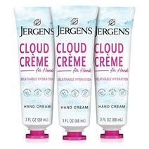 Jergens 저겐스 클라우드 크림 핸드 크림 88mL 히알루론산 복합체가 함유된 로션 기름지지 않음 통기성 255816, Hand Cream 3oz (Pack of 3)