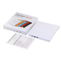 광학디스크 드라이브휴대용 CD DVD 드라이버 작가 버너 광학 플레이어 리더 CD/DVD-ROM CD-RW USB 플래시, 01 WHITE