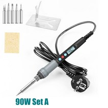 납땜인두기 납땜기 전기인두 휴대용 전원 기 납 인두 무연, 옵션1, EU Plug 220V, 90W Set A