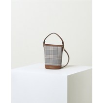 22FW [DAKS GIFT][풀패키지동봉] 브라운 에딘버러 체크 가죽 미니크로스백 DCWA2F966W2