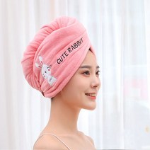 드림 헤어 드라이 타올 수건 극세사 샤워 페이스 세안 얼굴 수영 머리 빨리말리는법, 토끼, 토끼