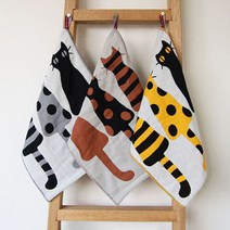 ﻿럭키덕 핸드 타올 도톰 폭신 주방 욕실 행주 손 타월 어린이집 캐릭터 고리수건, 브라운