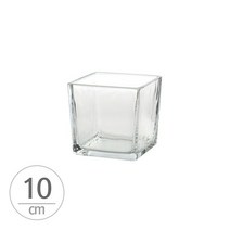 ⊙♭한정판매◎ 화병 유리화분 수반 정사각 유리 꽃병 인테리어 화분 SH10x10x10 (*hDy!), 1개