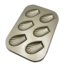 마들렌팬 부채틀 6구 마들렌틀 마드렌느 과자 홈베이킹 제과제빵도구, 1개