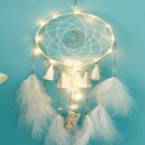 문라이트 태슬 LED 여자아이방꾸미기 드림캐쳐, 핑크, 기본드림캐쳐