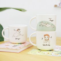 E-An스토리 빨강머리앤 라운드머그, 1개, 해피데이