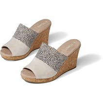 TOMS 여성 모니카 뮬 플랫폼 슬립 온 웨지 샌들 베이지 6 미디엄 (B M) 탐스 힐