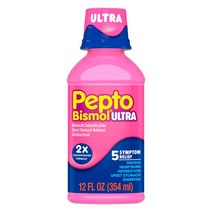 Pepto Bismol Liquid Ultra 5가지 증상 완화 오리지널 12온스, 354ml, 1개