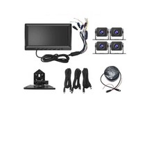 트럭측면카메라 화물차 사각지대 측방 사이드 미러, 4채널 7인치 U자형+64G