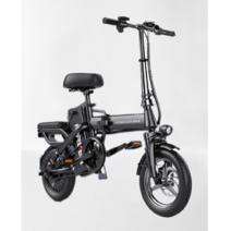 이너프바이크 최신형 48V 400W 접이식 배달용 출퇴근 전동 전기자전거, 기본형, 8AH, 블랙