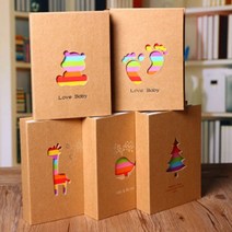 베리구즈 레인보우 앨범 5권 세트, 고래, 기린, 발바닥, 곰, 나무, 100매