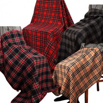 한일합섬 국내생산 아크릴 북유럽 체크 항공담요 블랭킷 대형 이불 차박 차량 캠핑 담요 180*150cm + 파우치 증정