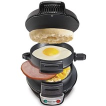 [이라운드몰]해밀턴 비치 25477 아침 샌드위치 메이커 1445g, Single   Black