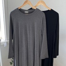 시드마켓 루즈 실키 기모 롱원피스 211G349S 빅사이즈 여성