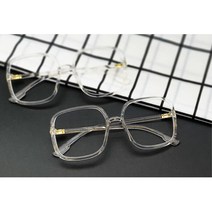 사각 스퀘어 투명뿔테 네모 포인트안경태 패션용 뿔테안경 패션안경테 멋내기안경