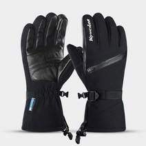 오토바이 방한장갑 Winter Thicken Snow Ski Gloves Waterproof Windproof Touch Screen Skiing Snowboard for Men, 02 L, 01 B