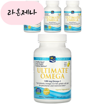 홈쇼핑 노르딕내츄럴스 얼티미트 오메가3 1280mg 레몬 60정 4통, 4개, 60개
