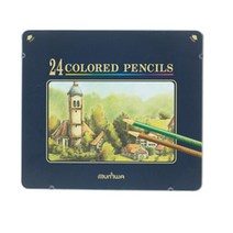 문화 넥스프로 색연필 틴 케이스 24색/컬러링 색연필, 1개, 본품참조, 24색