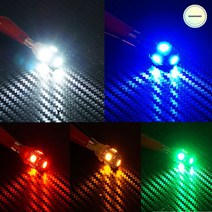 SB 12V-24V겸용 차량용 자동차 꼬마전구타입 5050 3칩 5발 국산 무극성 LED전구, 24V, 옐로우