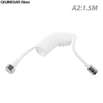 플라스틱 PVC 다용도 실리콘 호스 스프링 플렉시블 샤워 호스 물 배관 용 화장실 비데 분무기 건 전화선 욕, [02] A2