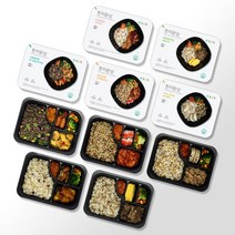 한끼완성 도시락 현미영양밥 5종세트 + 1종 프리미엄 대용량 양많은 푸짐한 직장인 점심 혼밥 FMD 식단조절 맛있는 냉동 도시락, 현미영양밥 5종 세트 + 1종 증정