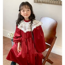 레드 벨벳원피스 겨울 크리스마스드레스 유아 주니어 롱드레스 연말파티 행사룩