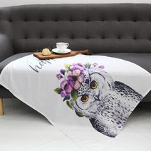 원단킹 01.꽃화관부엉이 풍기인견이불 홑이불 여름인견이불 시원한 낮잠이불 블랭킷이불 신생아