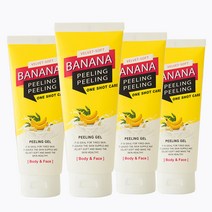 [TV홈쇼핑 정품] 바나나 필링필링 페이스 바디 스크럽 필링젤 각질케어 각질제거 때비누 200g * 4개, 바디 페이스용200g x 4개+파우치5g x 61개